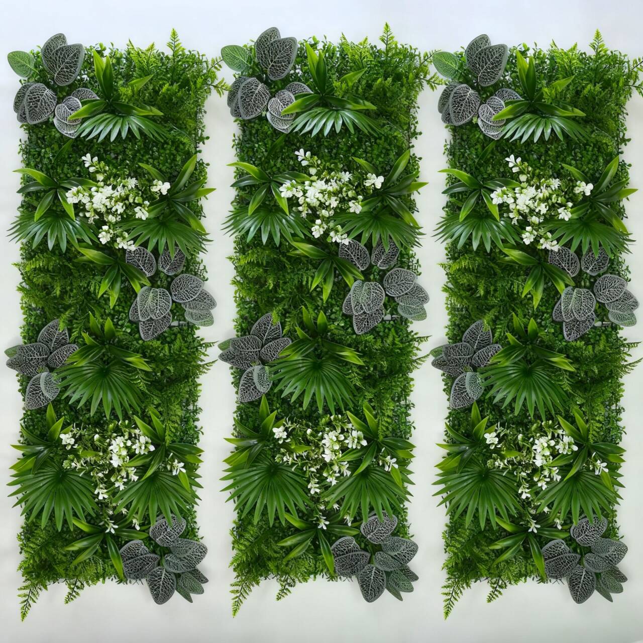 Flower Wall Panel - แผ่นหญ้าเทียมขนาด 40*120 ซม. สำหรับตกแต่งผนัง หญ้าสีเขียวจำลอง แผ่นหญ้าเทียมสำหรับตกแต่งบ้าน