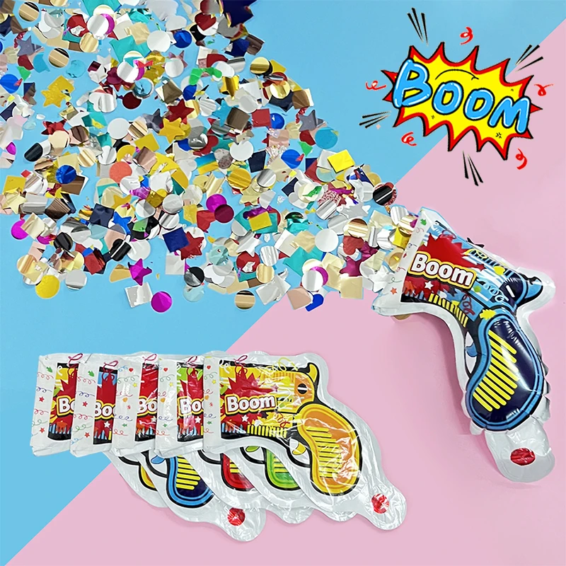 Confetti Cannon Tube - ลูกโป่งงานเลี้ยงวันเกิด 10 ชิ้น, ลูกโป่งงานเลี้ยงที่กะทัดรัดและประณีต, ลูกโป่งดอกไม้แบบมือถือ, เหมาะสำหรับงานปาร์ตี้,