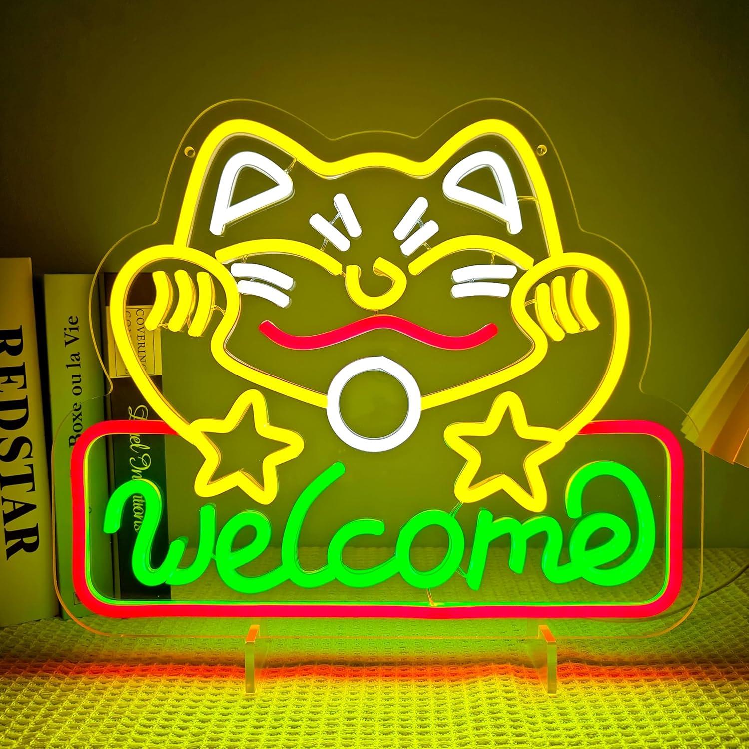 ป้ายไฟนีออนรูปแมวกวัก ไฟ LED ป - Neon Sign Party บทวิจารณ์และราคา