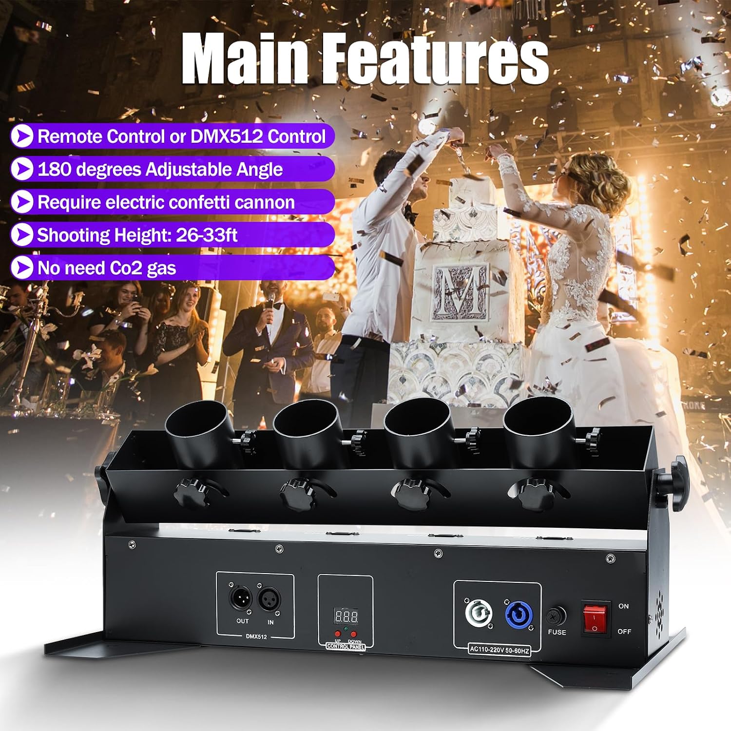 เครื่องยิงกระดาษคอนเฟตติไฟฟ้า  - Confetti Cannon Tube บทวิจารณ์และราคา