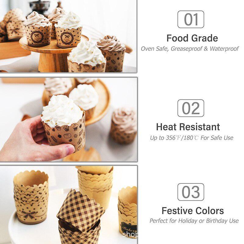 50 ชิ้น/แพ็ค Cupcake ถ้วยกระดา - Event Suppliers บทวิจารณ์และราคา