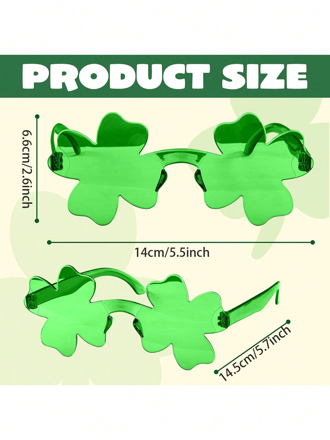 12/6/1 คู่ แว่นตาลายโคลเวอร์สี - Event & Party Supply บทวิจารณ์และราคา